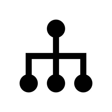 hiyerarşi tüp vektör sembolü düz simge