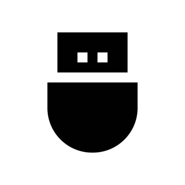 sürücü tübü vektör glifini düz simge