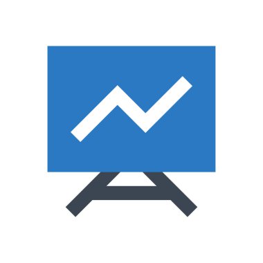 büyüme vektörü renk simgesi