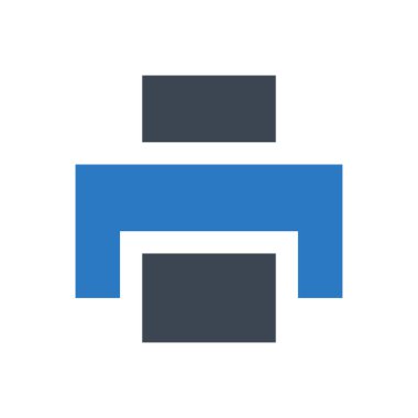 yazdırma vektörü renk simgesi