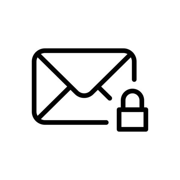 Email Vector Thin Line Icon — Stock Vector