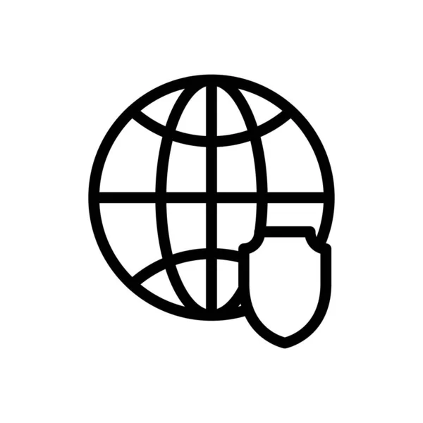 Sicherheitsvektor Thin Line Symbol — Stockvektor