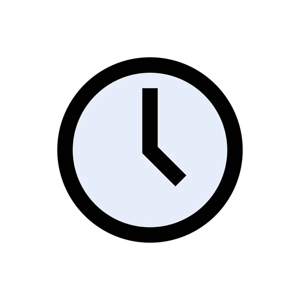 Reloj Vector Icono Color Plano — Archivo Imágenes Vectoriales