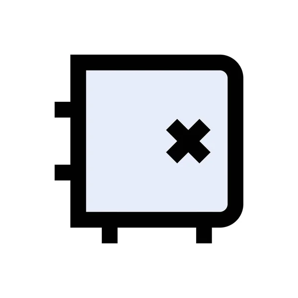 Box Vector Flat Color Icon — Stock Vector