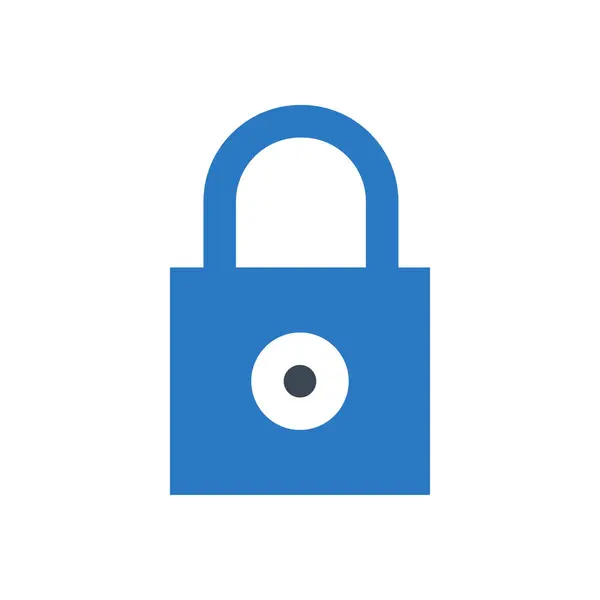 Padlock Vector Glyph Color Icon — Stock Vector