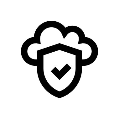 bulut vektörü ince çizgi simgesi