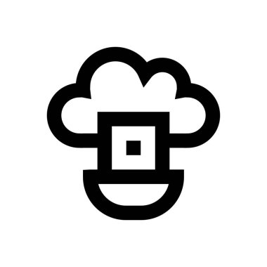 bulut vektörü ince çizgi simgesi