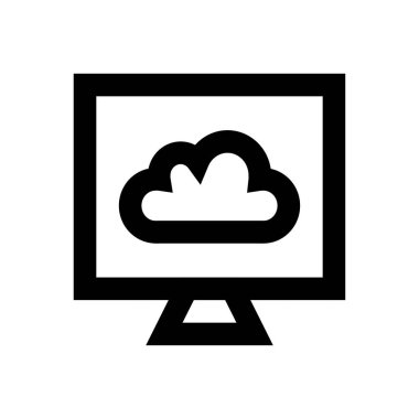 bulut vektörü ince çizgi simgesi