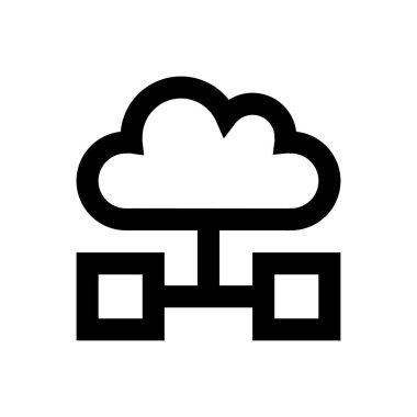 ağ vektörü ince çizgi simgesi