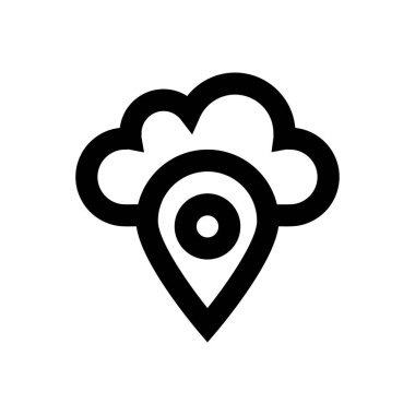 konum vektörü ince çizgi simgesi