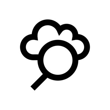 bulut vektörü ince çizgi simgesi