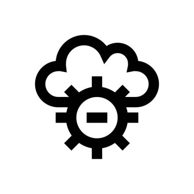 bulut vektörü ince çizgi simgesi