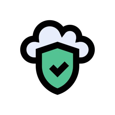 bulut vektörü düz renk simgesi