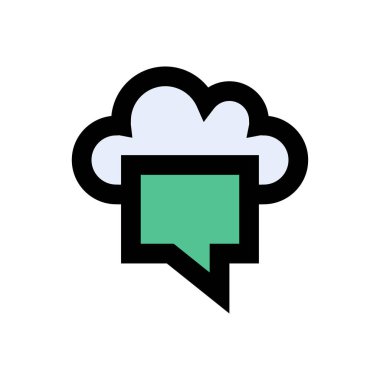 ileti vektörü düz renk simgesi