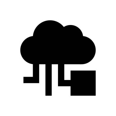 hesaplama vektörü glyph düz simgesi