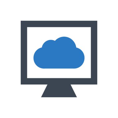 bulut vektörü renk simgesi