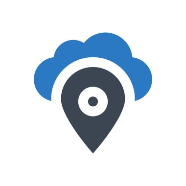 konum vektör renk simgesi