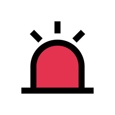 Uyarı vektörü düz renk simgesi