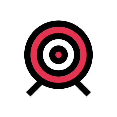 hedef vektör düz renk simgesi