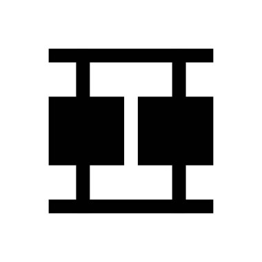 Güvenlik vektörü glyph düz simgesi