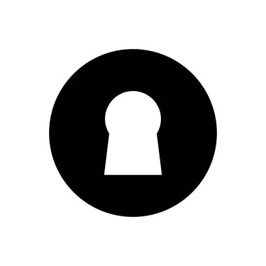 Güvenlik vektörü glyph düz simgesi