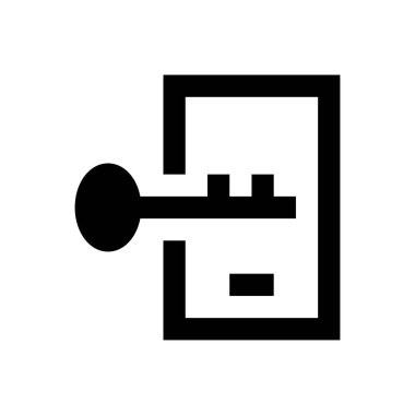 vektör düz simgesini kilitle