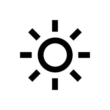 solar vektör ince çizgi simgesi
