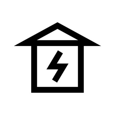 ev vektörü ince çizgi simgesi