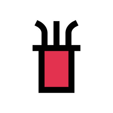 kablo vektörü düz renk simgesi