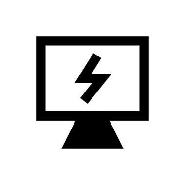 ekran vektörü düz simgesi