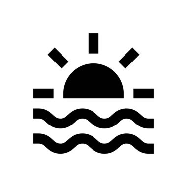 plaj vektör düz simgesi