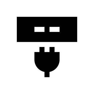 Adaptör vektör düz simgesi