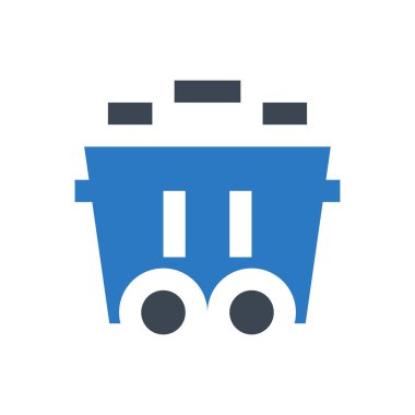 Tramvay vektör renk simgesi