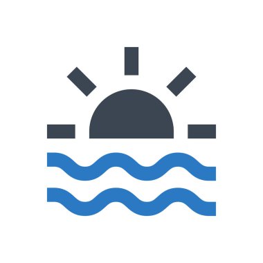 plaj vektör renk simgesi