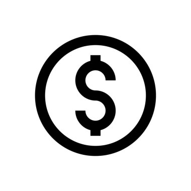 para birimi vektörü ince çizgi simgesi