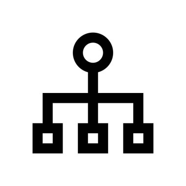 ağ vektörü ince çizgi simgesi