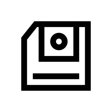 diskette vektör ince çizgi simgesi