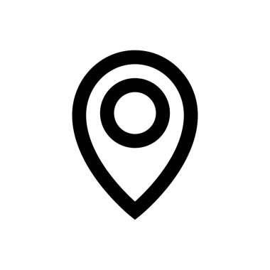 pin vektörü ince çizgi simgesi