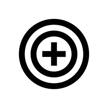 Artı vektör ince çizgi simgesi