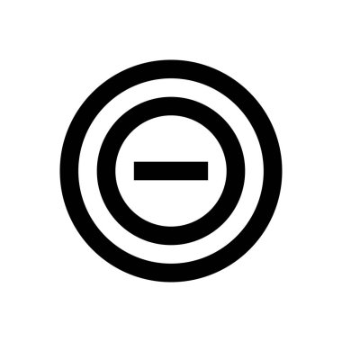 Eksi vektör ince çizgi simgesi