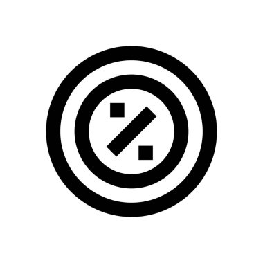 yüzde vektör ince çizgi simgesi