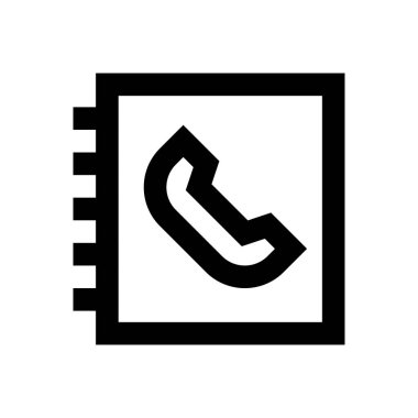 telefon rehberi vektörü ince çizgi simgesi
