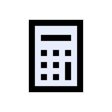 muhasebe vektörü düz renk simgesi