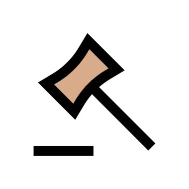 Hukuk vektörü düz renk simgesi