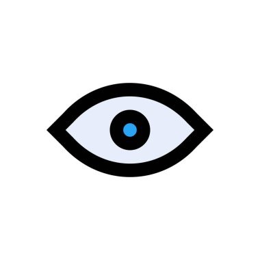 görünür vektör düz renk simgesi