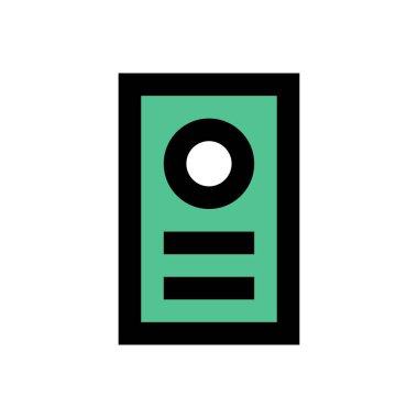 dosya vektörü düz renk simgesi