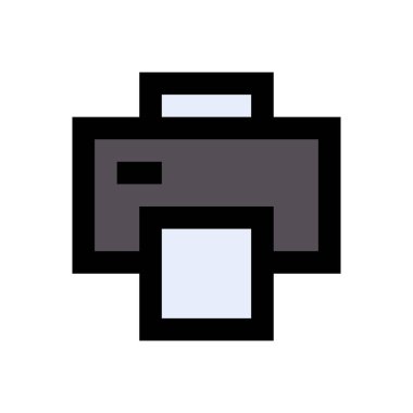 faks vektörü düz renk simgesi