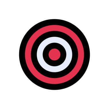 hedef vektör düz renk simgesi