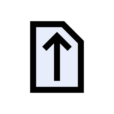 dosya vektörü düz renk simgesi