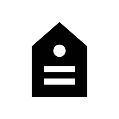 etiket defteri vektör düz simgesi